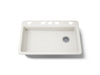KOHLER K-8689-5U Riverby 33" undermount single-bowl kitchen sink, biscuit