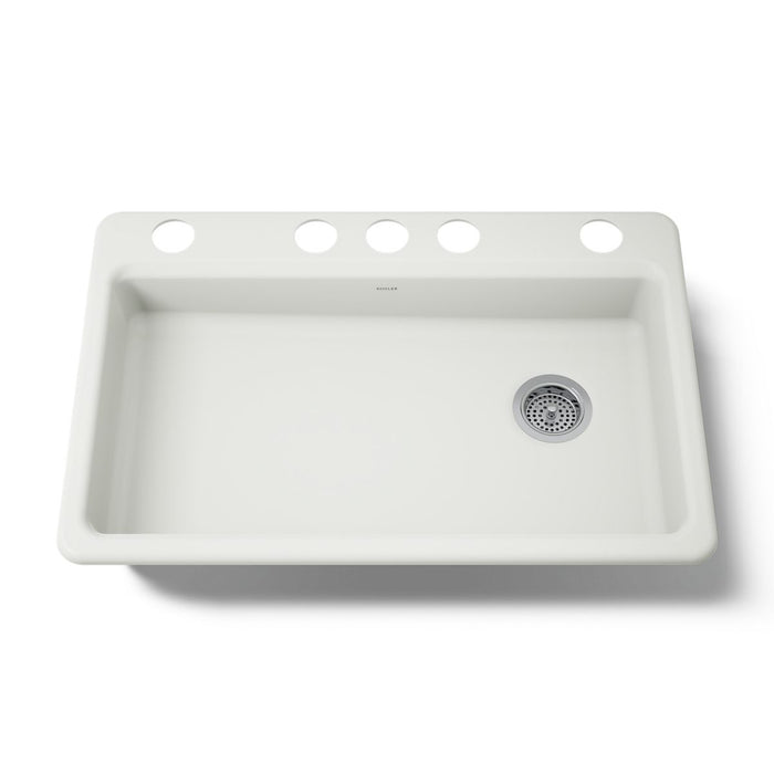 KOHLER K-8689-5U Riverby 33" undermount single-bowl kitchen sink