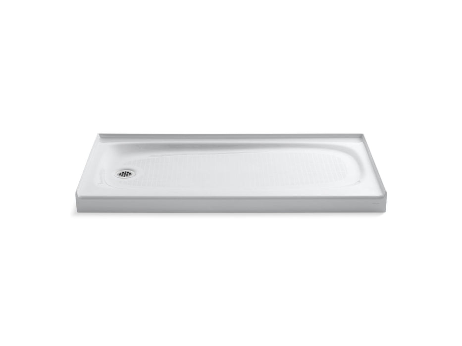 KOHLER Salient 60" x 30" alcove shower base, left drain