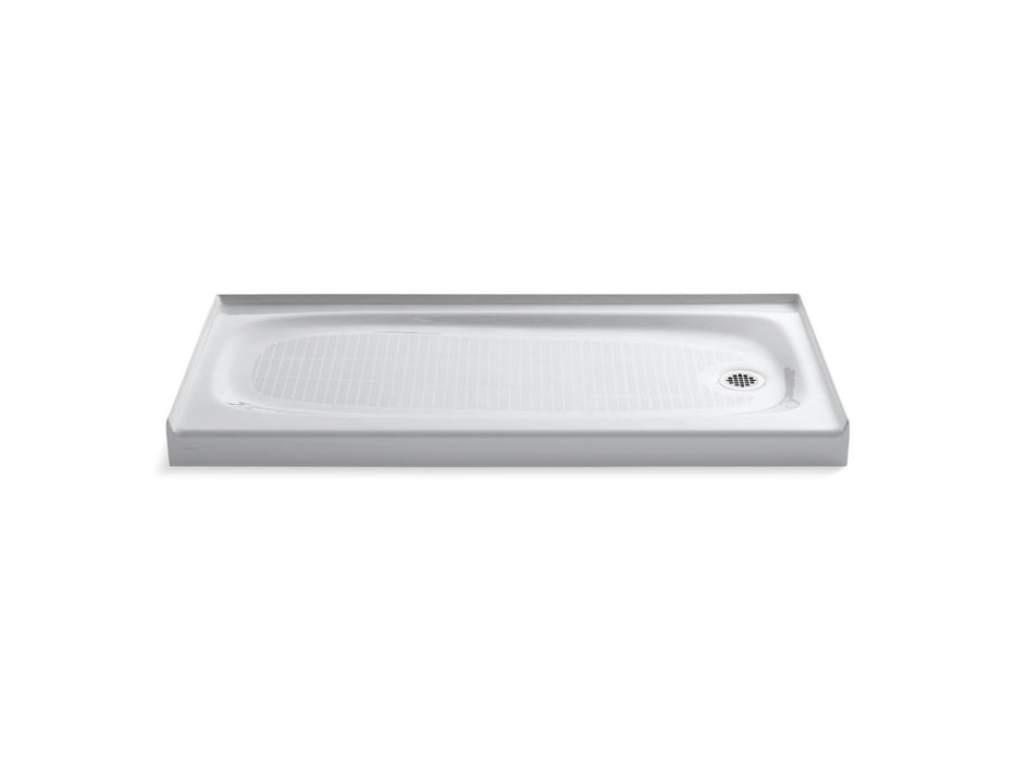 KOHLER Salient 60" x 30" alcove shower base, right drain