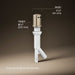 3/4 view of product with dimensions