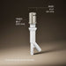 3/4 view of product with dimensions