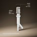 3/4 view of product with dimensions