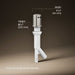 3/4 view of product with dimensions