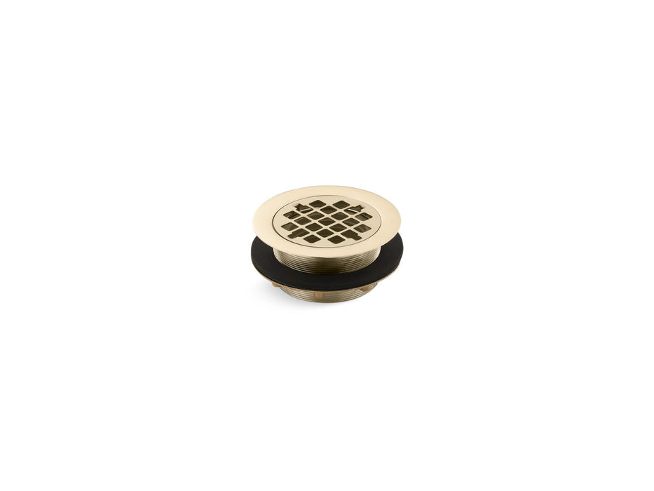 KOHLER K-9132 Round shower drain for use with plastic pipe, gasket included, vibrant french gold