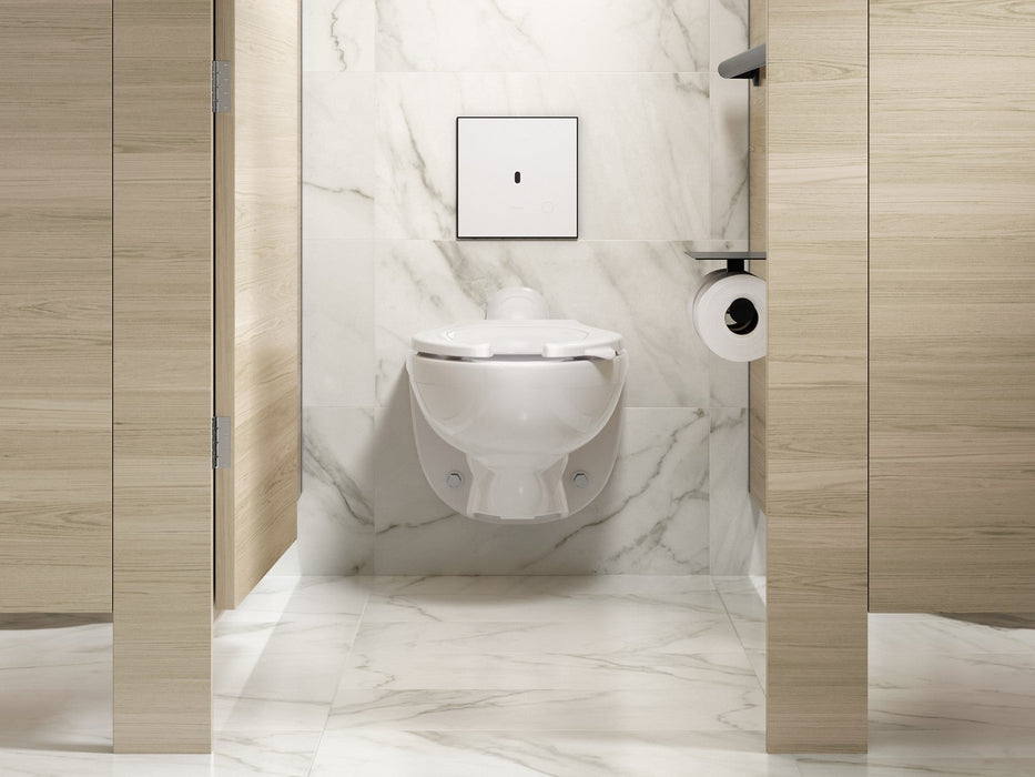 KOHLER K-91TB10L50-0WH Mach Flex Glass faceplate for concealed touchless toilet flushometer, 1.1 gpf