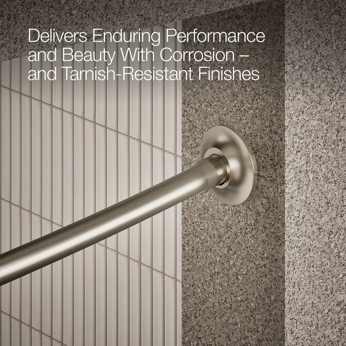 KOHLER K-9350 Expanse Curved shower rod, vibrant brushed nickel - view 4