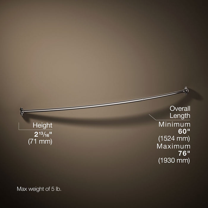 KOHLER Expanse Curved shower rod