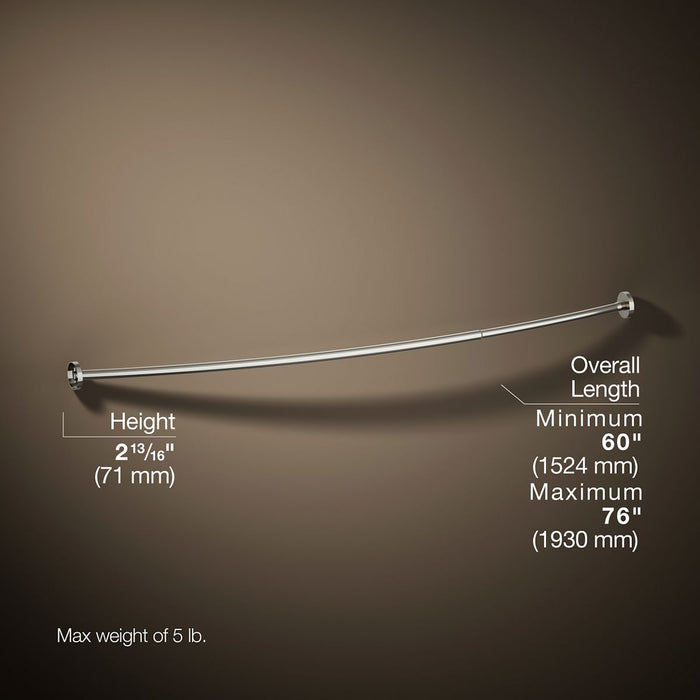 KOHLER Expanse Curved shower rod