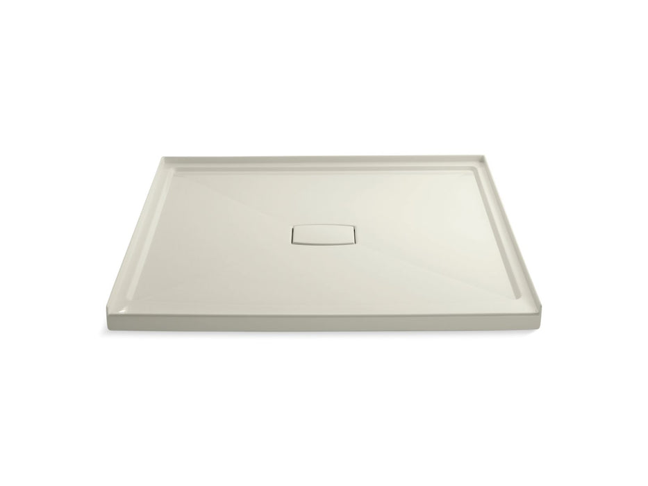 KOHLER K-9395 Archer 60" x 60" alcove shower base, center drain, biscuit