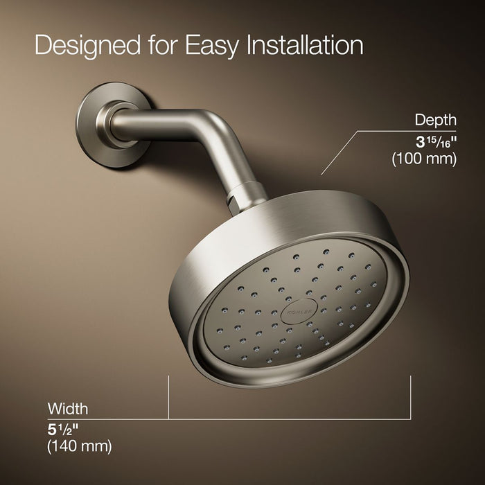 KOHLER K-939-G Purist Single-function showerhead, 1.75 gpm