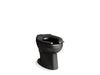 KOHLER K-96053-L Wellcomme Floor-mount top spud flushometer bowl with bedpan lugs, black black