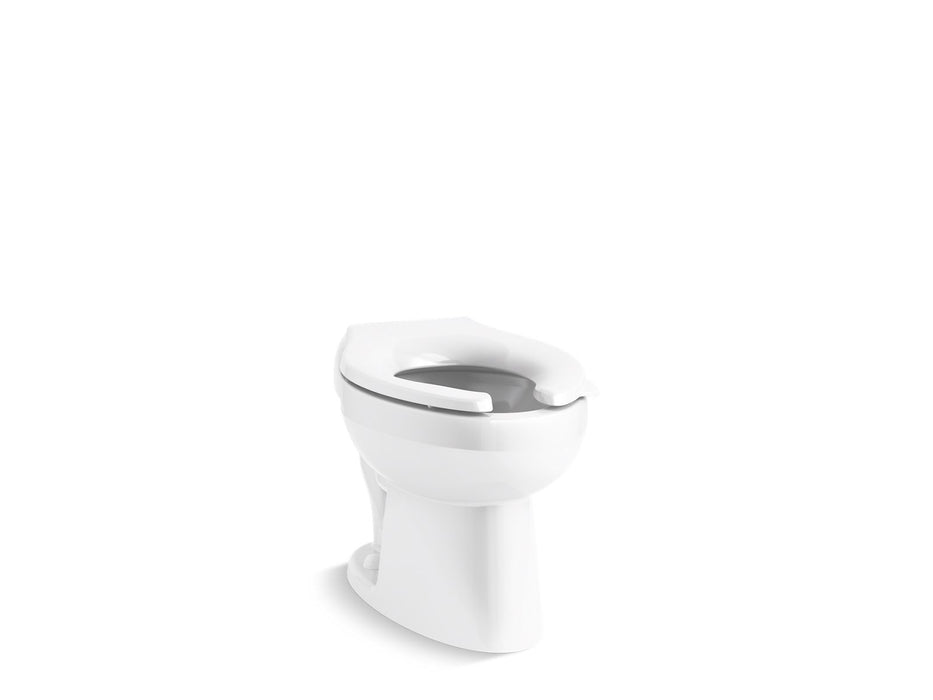 Kohler Wellcomme Rear spud antimicrobial flushometer bowl
