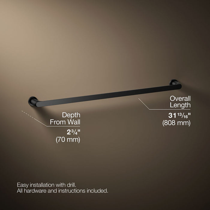 KOHLER KOHLER K-97027 Avid 30" towel bar