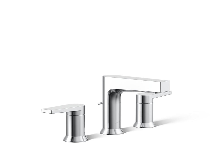 KOHLER K-97100-4 Taut Widespread bathroom sink faucet, 1.2 gpm, polished chrome