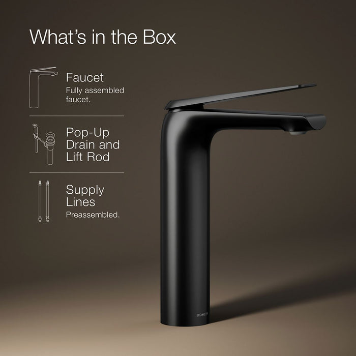 Kohler Avid Tall single-handle bathroom sink faucet, 1.2 gpm