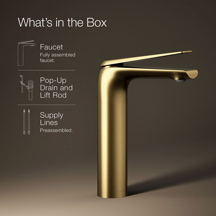 Kohler Avid Tall single-handle bathroom sink faucet, 1.2 gpm