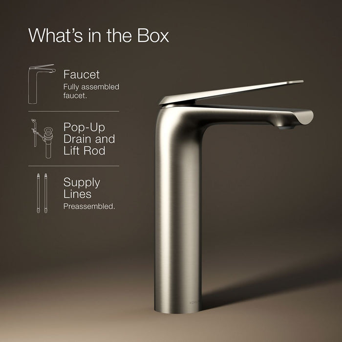 Kohler Avid Tall single-handle bathroom sink faucet, 1.2 gpm