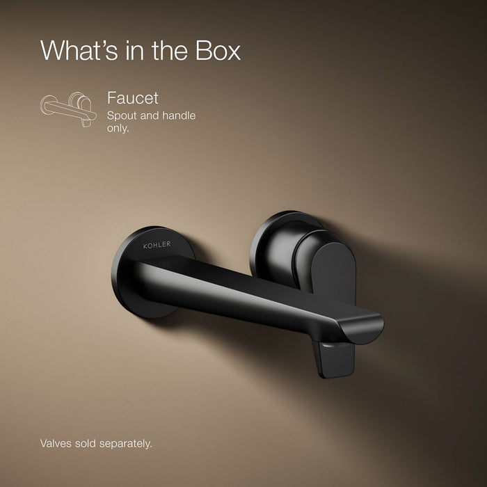 KOHLER K-97358-4 Avid Wall-mount bathroom sink faucet, 1.2 gpm