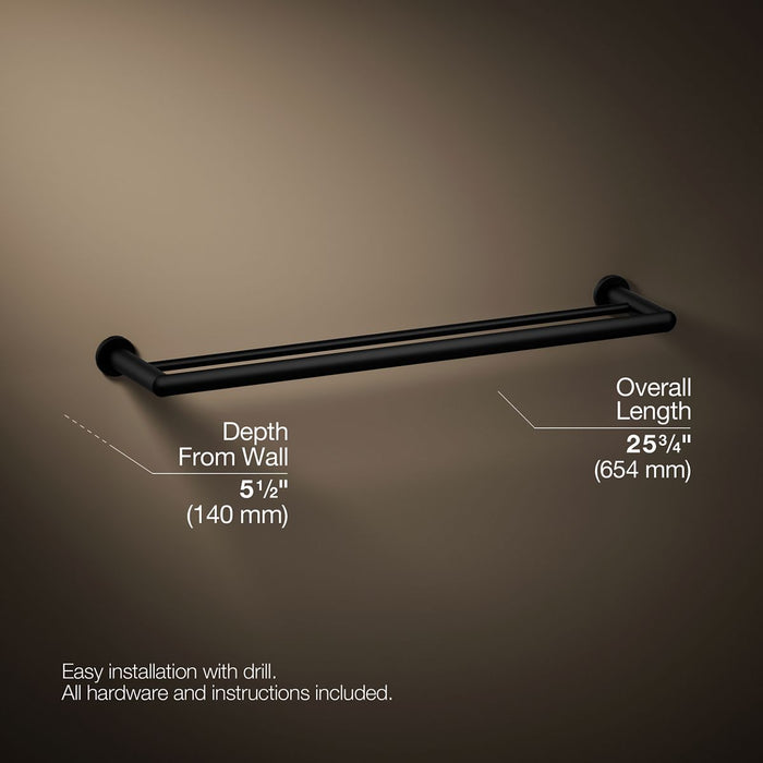 KOHLER Kumin 24" double towel bar