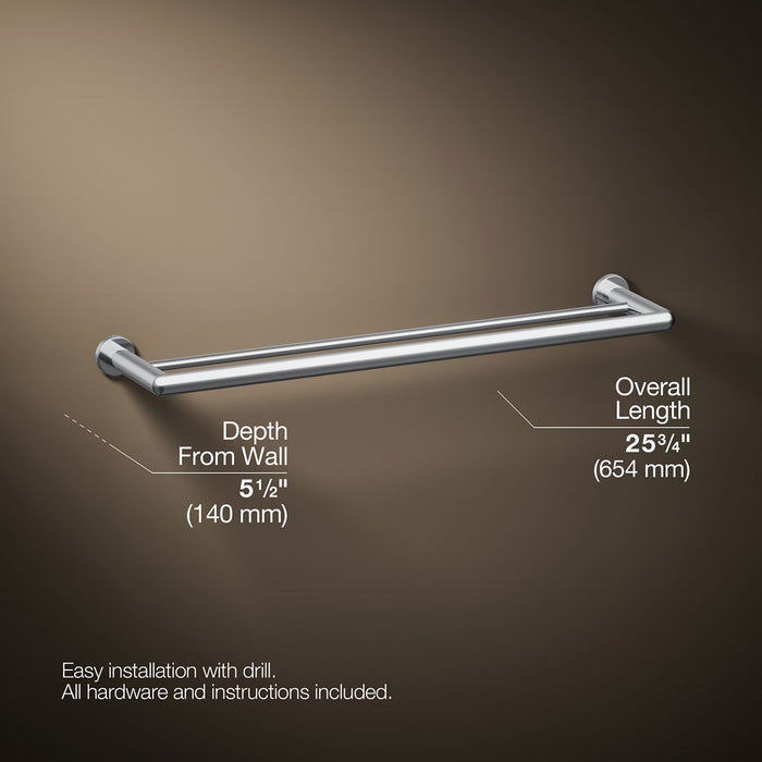 KOHLER Kumin 24" double towel bar
