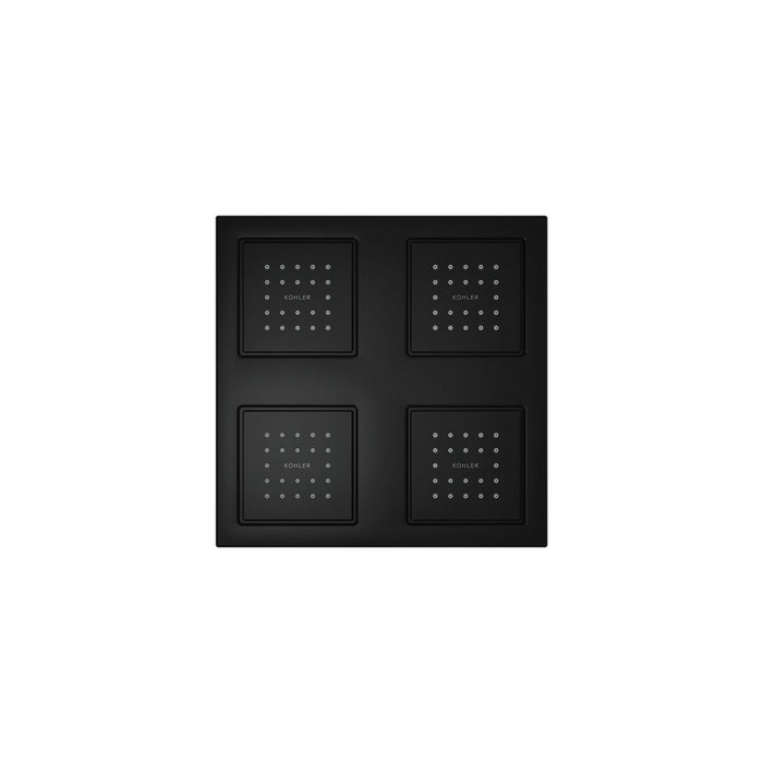 KOHLER K-98740 WaterTile Overhead shower panel with four 22-nozzle sprayheads, matte black - view 3
