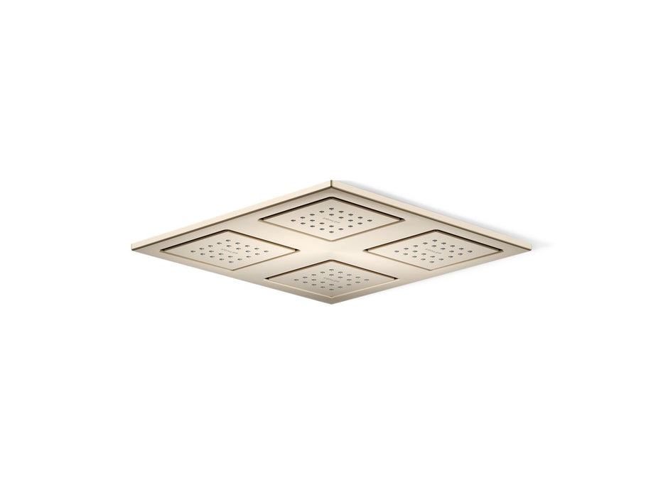 KOHLER K-98740 WaterTile Overhead shower panel with four 22-nozzle sprayheads, vibrant brushed bronze