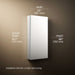 3/4 view of product with dimensions