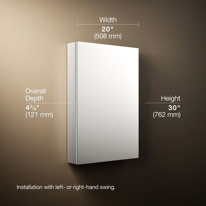 3/4 view of product with dimensions