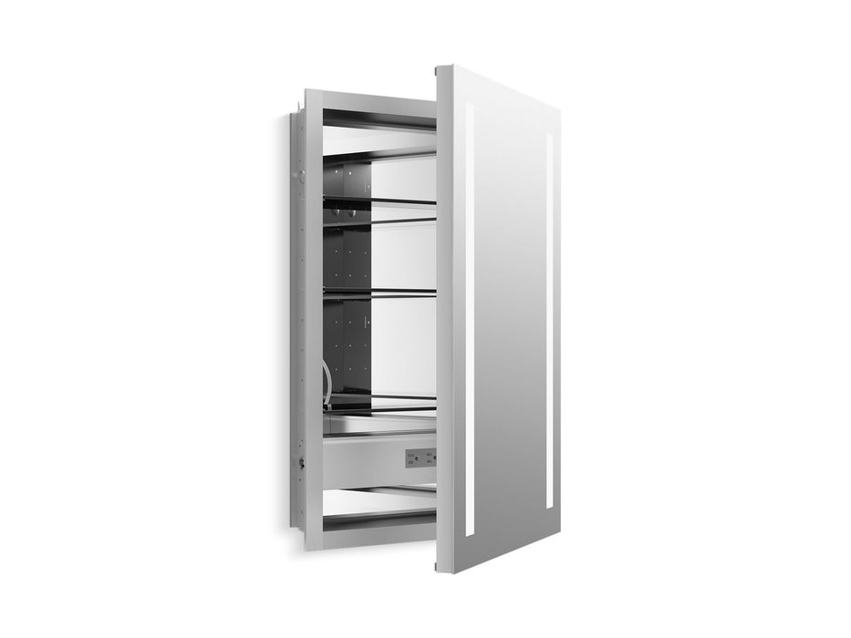 3/4 view of product with door open and light on