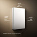 3/4 view of product with dimensions