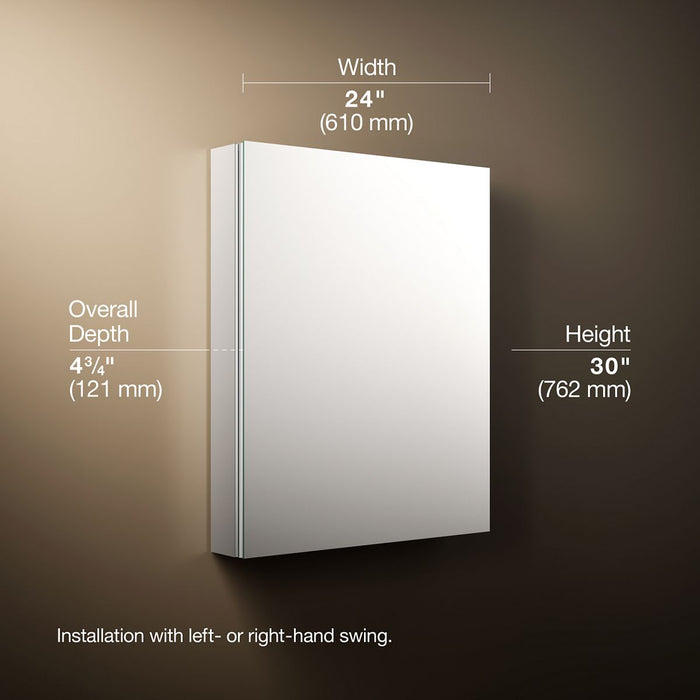 3/4 view of product with dimensions