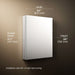 3/4 view of product with dimensions