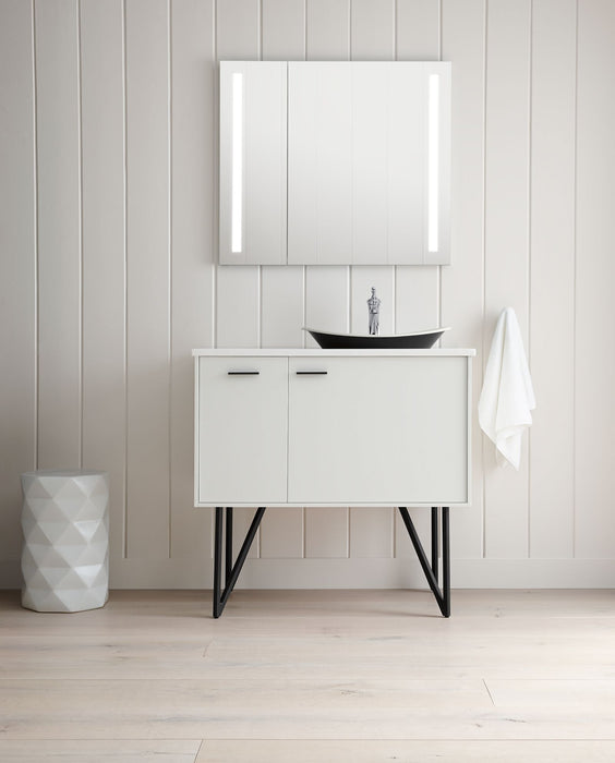 KOHLER K-99009-TLC Verdera 34" x 30" two-door lighted medicine cabinet, left-hinged