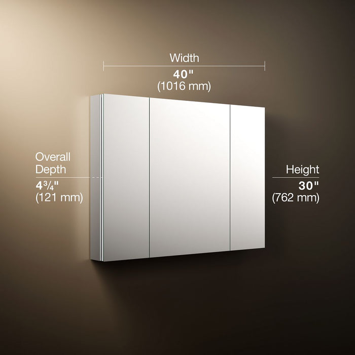 3/4 view of product with dimensions