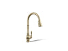 KOHLER Artifacts Pull-down kitchen sink faucet with three-function sprayhead