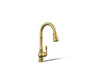 KOHLER K-99261 Artifacts Pull-down kitchen sink faucet with three-function sprayhead