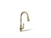 KOHLER Artifacts Pull-down kitchen sink faucet with three-function sprayhead