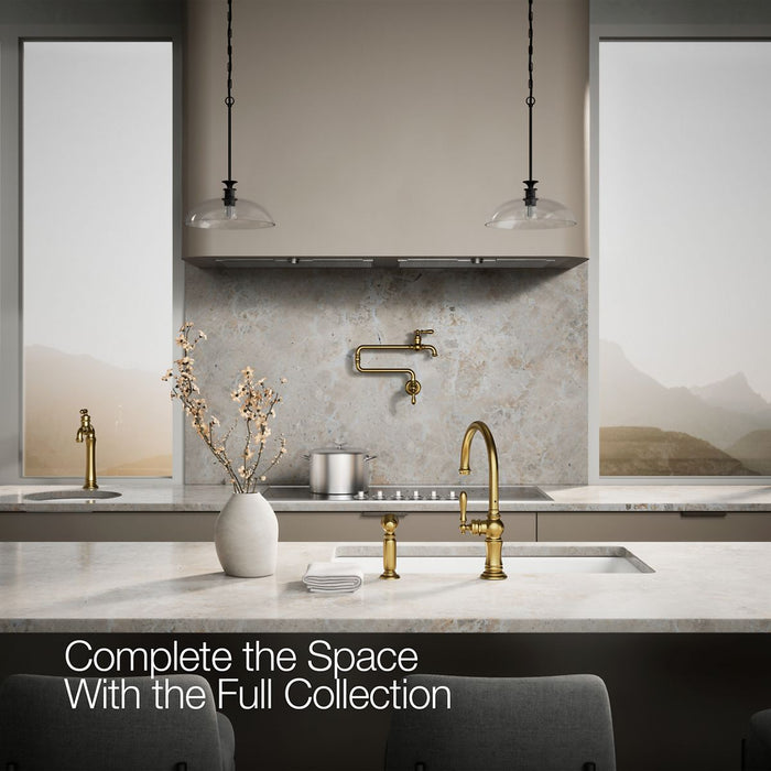 KOHLER Artifacts Single-handle kitchen sink faucet with two-function sprayhead