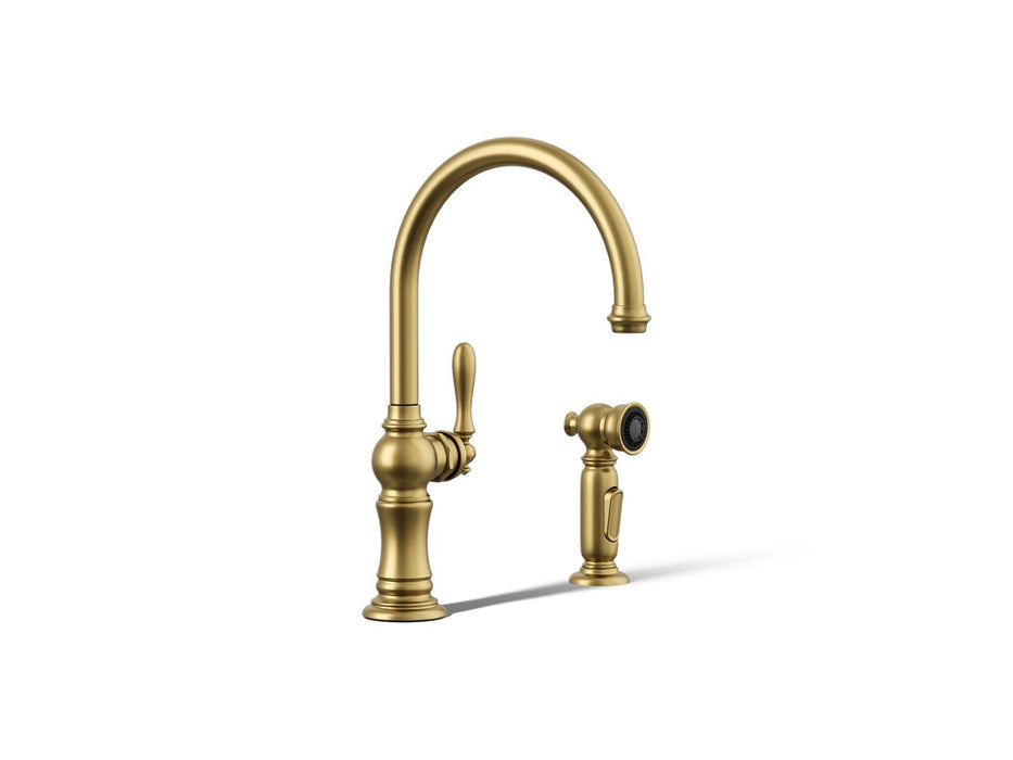 KOHLER K-99262 Artifacts Single-handle kitchen sink faucet with two-function sprayhead
