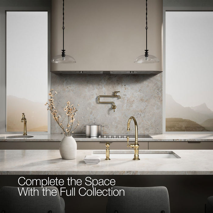 KOHLER Artifacts Single-handle kitchen sink faucet with two-function sprayhead