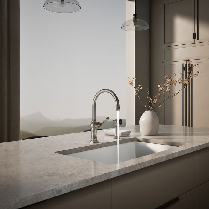 KOHLER K-99262 Artifacts Single-handle kitchen sink faucet with two-function sprayhead