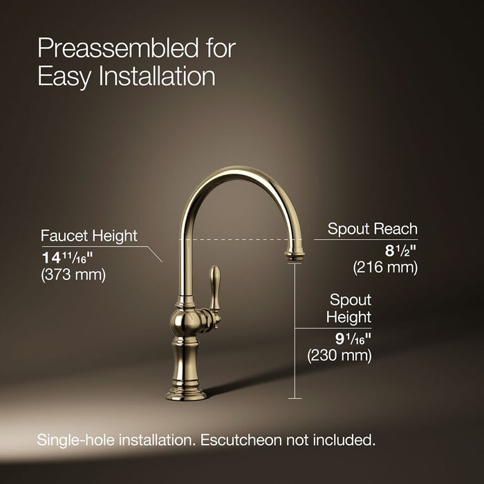 KOHLER Artifacts Single-handle kitchen sink faucet