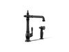 KOHLER Artifacts Single-handle kitchen sink faucet with side sprayer