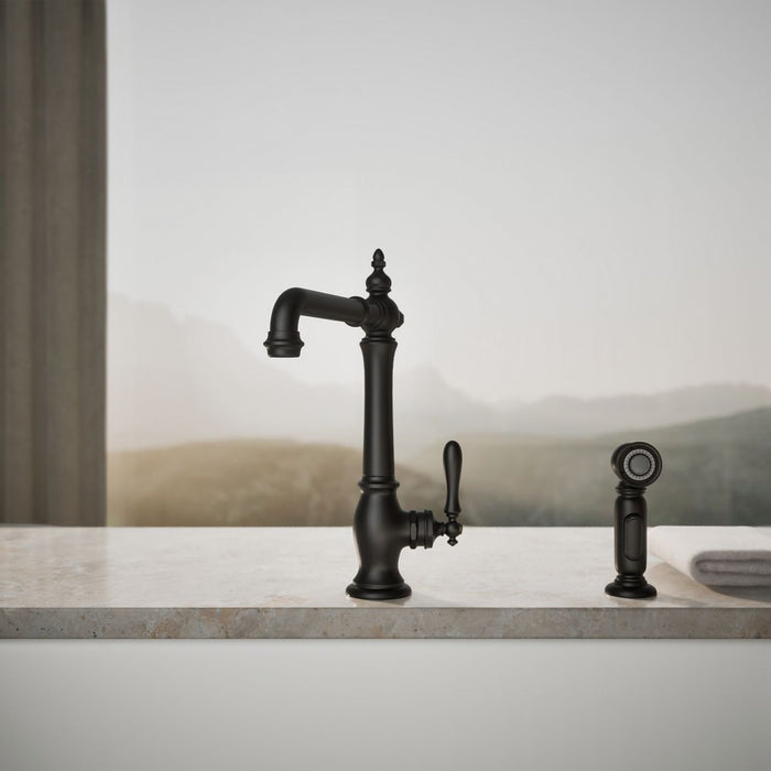 KOHLER Artifacts Single-handle kitchen sink faucet with side sprayer