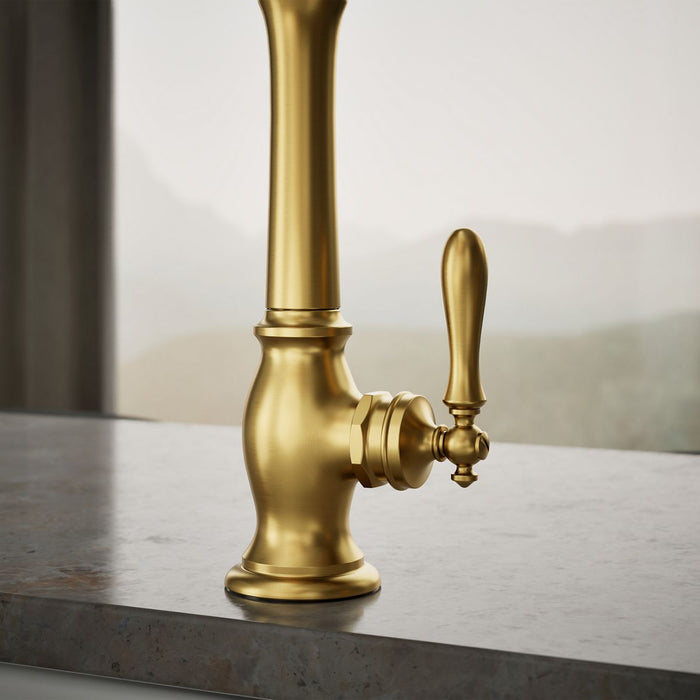 KOHLER Artifacts Single-handle kitchen sink faucet with side sprayer