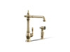 KOHLER Artifacts Single-handle kitchen sink faucet with side sprayer