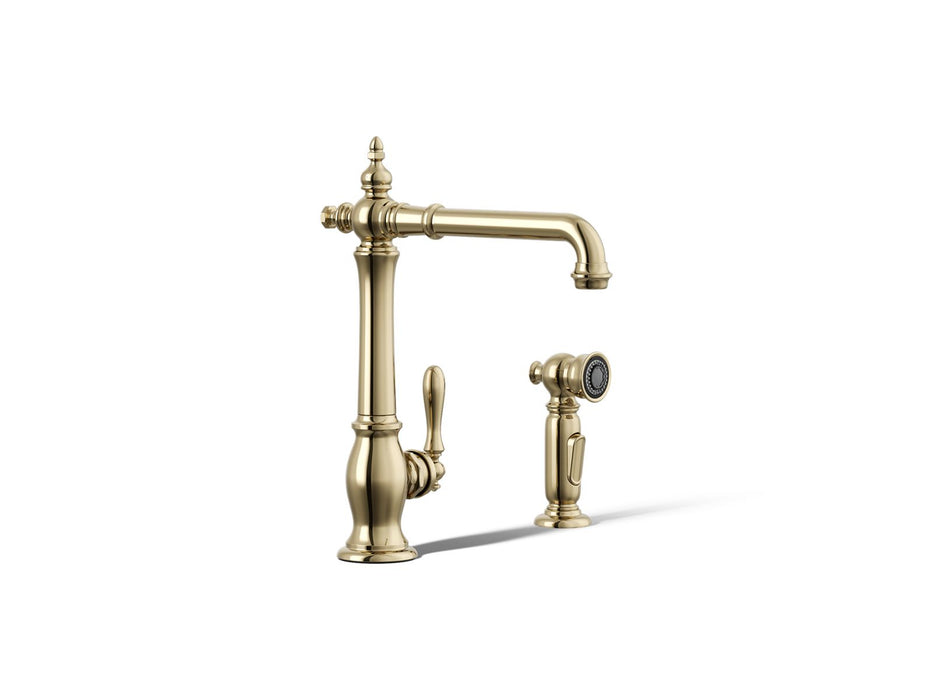 KOHLER Artifacts Single-handle kitchen sink faucet with side sprayer