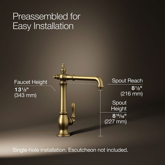KOHLER Artifacts Single-handle kitchen sink faucet