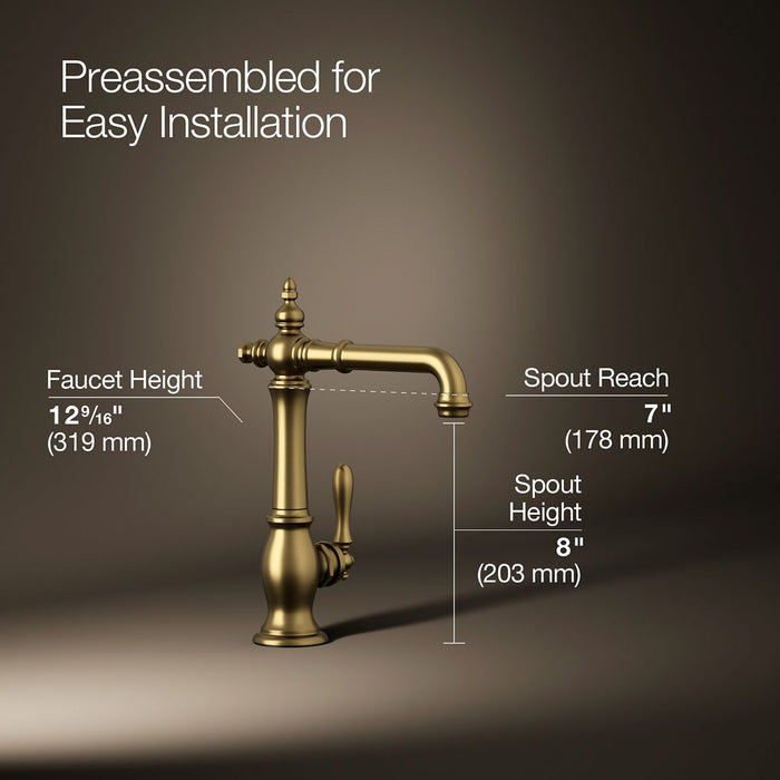 KOHLER Artifacts Single-handle bar sink faucet